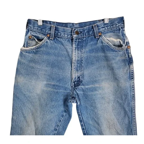 Vtg 80s Levis 557 Blue Jeans Mens 33x34 Distressed Straight Tapered (30x32) USA